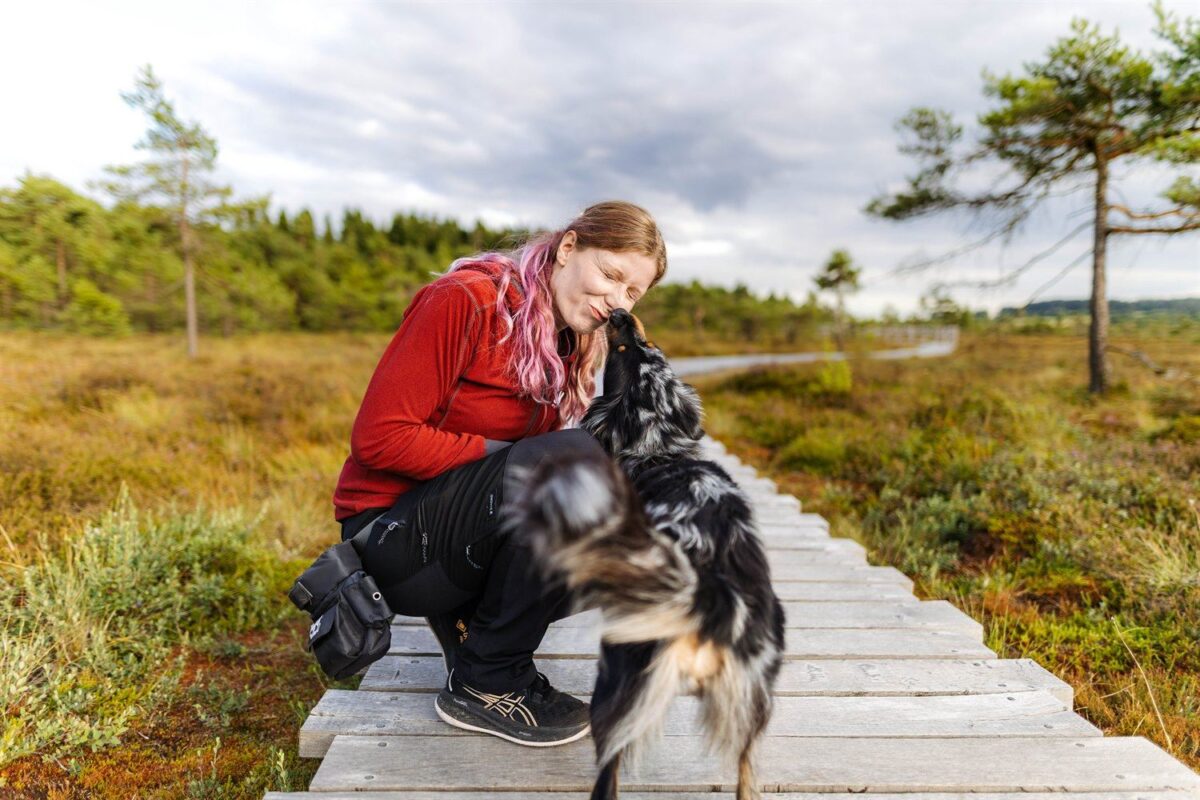 Fotoshooting mit Hund und Mensch in der Rhön